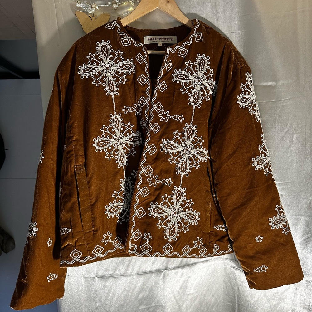 FP We The Free MIA velvet Embroidered Jacket